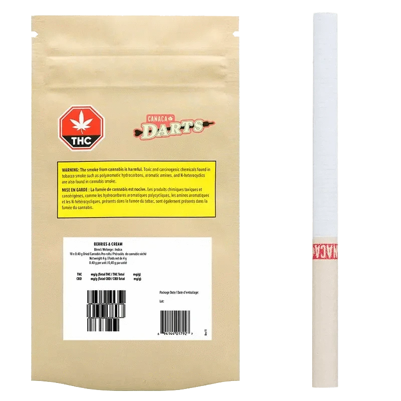 Canaca Darts - Berries & Cream PR 10 x 0.4 g (INDICA)