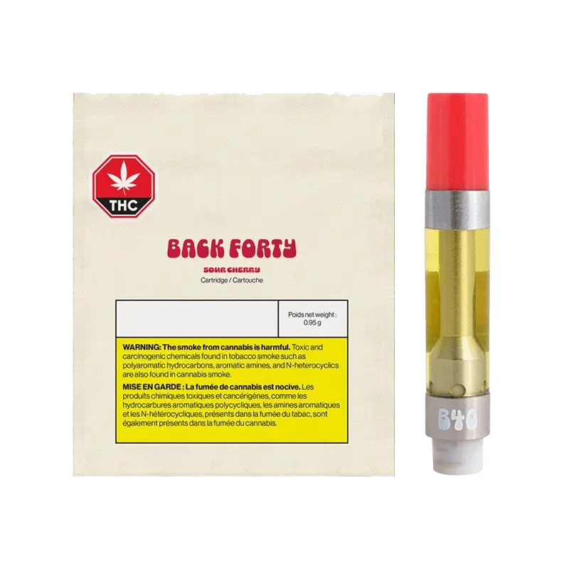 Back Forty - Sour Cherry Vape Cartridge (INDICA)