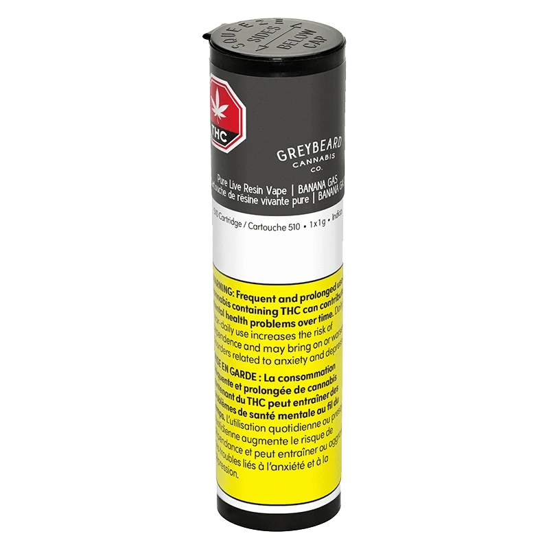 Greybeard - Banana Gas Pure Live Resin Vape Cartridge (INDICA) - Image 3