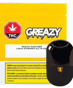 Greazy - Peach Panther Liquid Diamonds AIO Disposable Vape (HYBRID)
