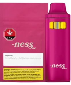 -ness - Grape Razz Dual Chamber Two-in-One AIO Disposable Vape (HYBRID)