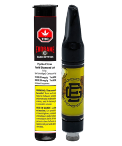 Endgame - Hard Hitters Psycho Citrus Liquid Diamond Vape Cartridge (SATIVA)
