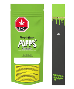Sticky Greens - PUFFS plus Island Colada Liquid Diamond Disposable Vape (SATIVA)