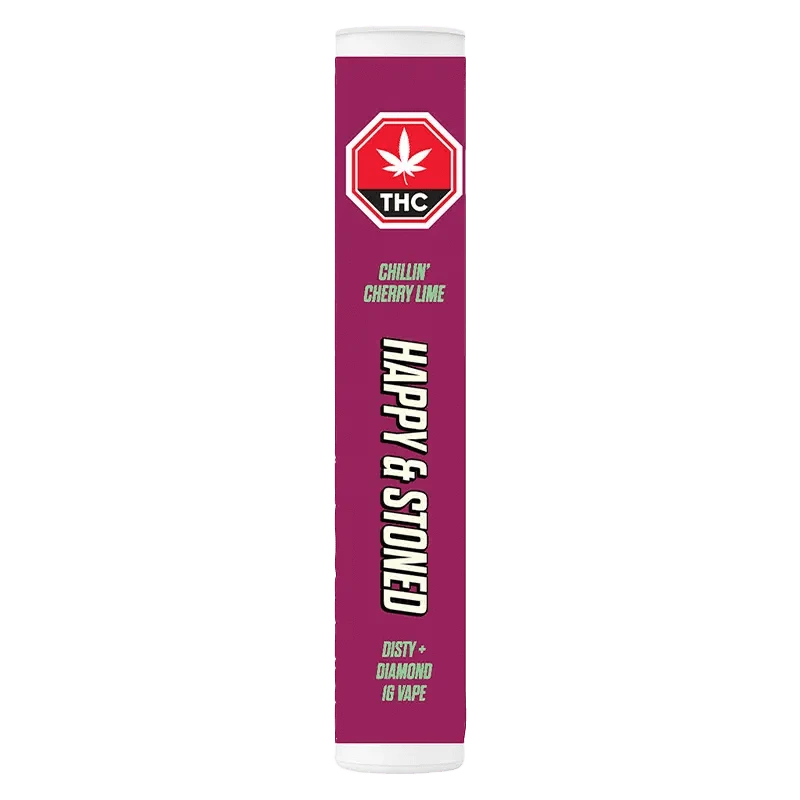 Happy&Stoned - Chillin' Cherry Lime Disty+Diamond Vape Cartridge (INDICA) - Image 3