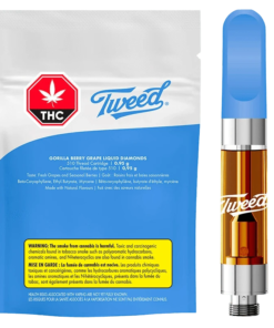 Tweed - Gorilla Berry Grape Liquid Diamonds Vape Cartridge (INDICA)