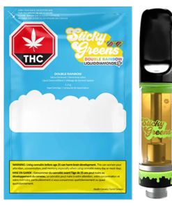 Sticky Greens - Double Rainbow Liquid Diamond Vape Cartridge (SATIVA)