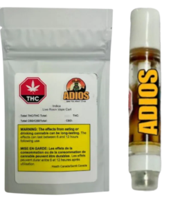 Adios - Indica Live Rosin Vape Cartridge