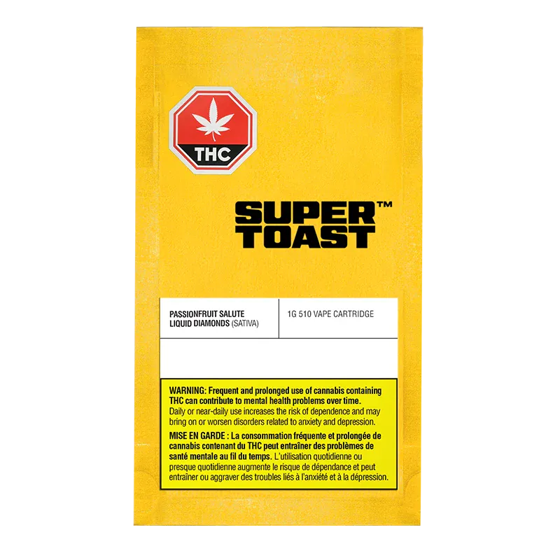 Super Toast - Passionfruit Salute Liquid Diamonds Disposable Vape (SATIVA) - Image 3