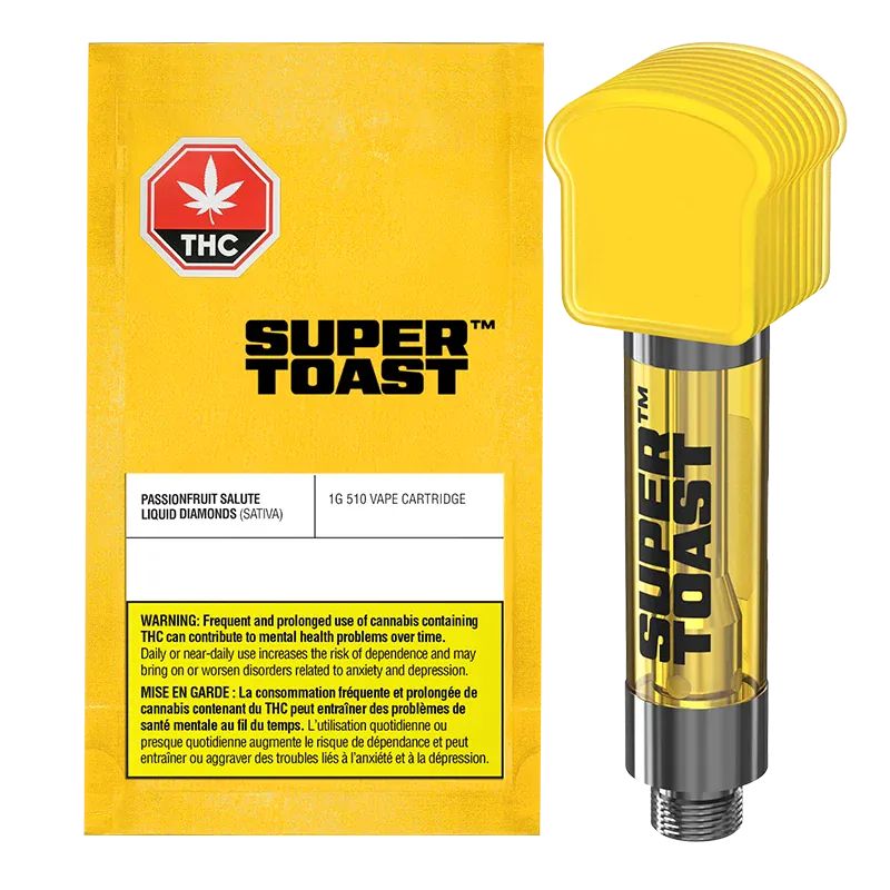Super Toast - Passionfruit Salute Liquid Diamonds Disposable Vape (SATIVA)
