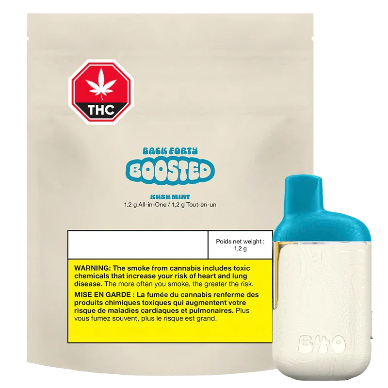 Back Forty - Kush Mint BOOSTED Disposable Vape (HYBRID)