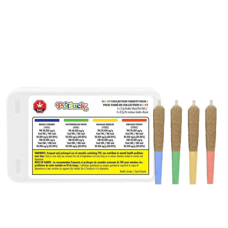 Potluck - Burst Collection Variety Infused PR 4 x 0.5 g (HYBRID)