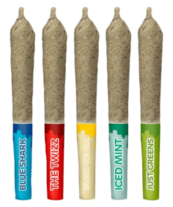 Alternative view of Sticky Greens - Five of Diamonds Kief Coated Liquid Diamond Infused PR 5 x 0.5 g (HYBRID)