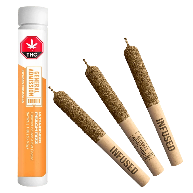 General Admission - Peach Rizz Diamond Infused PR 3 x 0.5 g (SATIVA)