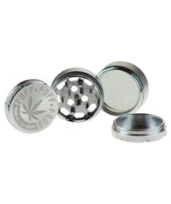 Puff Puff Pass - Puff Puff Pass Aluminum 4pc Grinder -Silver-40mm