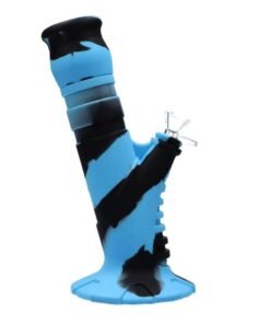 Valiant - Valiant Silicone Water Pipe - Blue & Black - 10in.