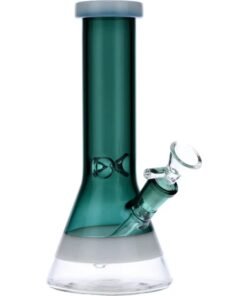 Valiant - Valiant Beaker Water Pipe w/ White Rings - Teal - 8in.