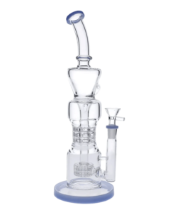Valiant - Beaker Water Pipe w/Bowl & Quartz-Milky Blue