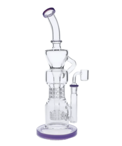 Valiant - Beaker Water Pipe w/Bowl & Quartz-Milky Purple