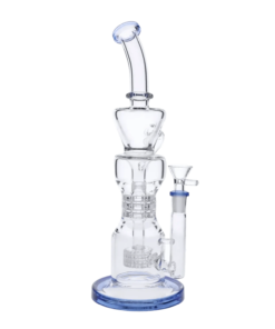 Valiant - Beaker Water Pipe w/Bowl & Quartz-Blue