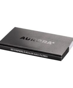 Aurora - Aurora Organic Hemp Black Rolling Papers w/ Tips - Single Wide