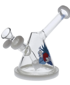 Alternative view of Cabana Cannabis Co. - Cabana Cannabis Co. Waves Water Pipe - White - 7in.