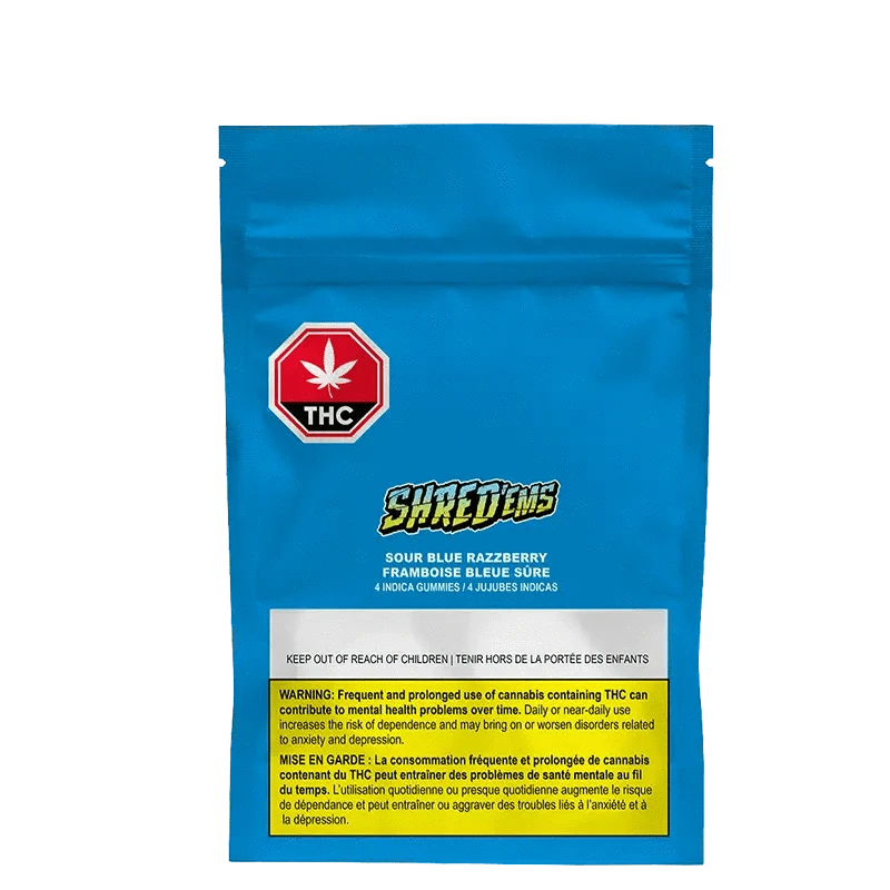Shred'ems - Sour Blue Razzberry Gummies (HYBRID) - Image 3