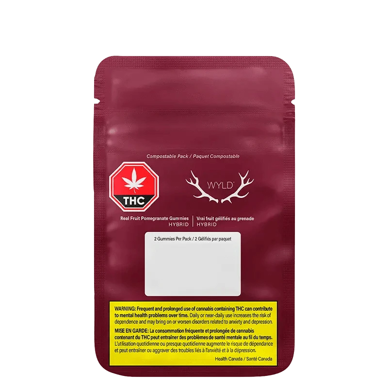 Wyld - Real Fruit Pomegranate 1:1 Gummies (HYBRID) - Image 3