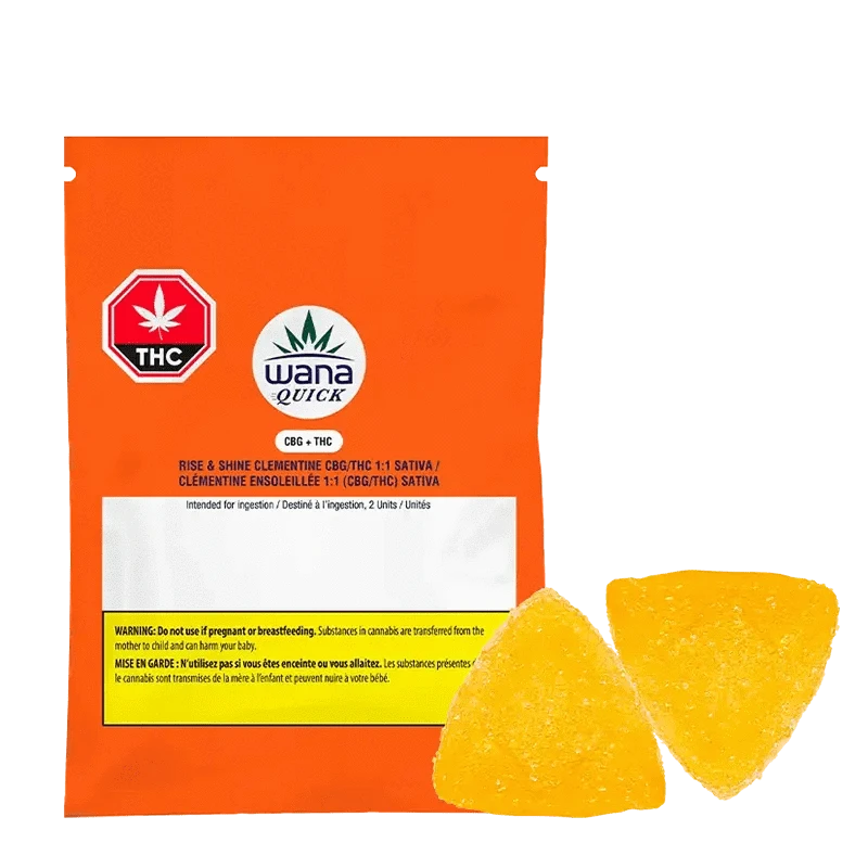 Wana QUICK - Rise & Shine Clementine 1:1 Gummies (SATIVA)