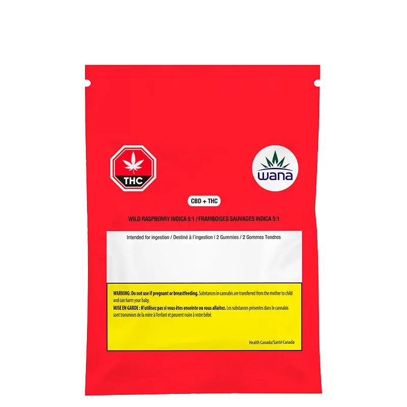 Wana - Wild Raspberry 5:1 Gummies (INDICA) - Image 3