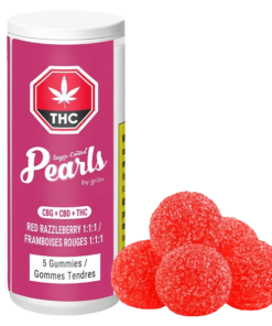 Pearls By Gron - Red Razzleberry CBG/CBD/THC Gummies (HYBRID)