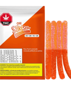 Olli Stikistix - 1:1:1:1 Fizzy Peach Lemonade CBG/CBN/THC/CBD Gummies (HYBRID)