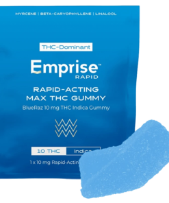 Emprise Rapid - BlueRaz 10 mg THC Gummies (INDICA)