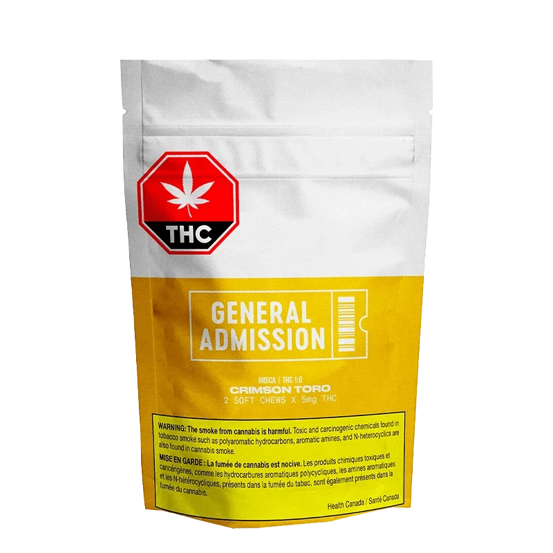 General Admission - Crimson Toro THC (1:0) Gummies (INDICA) - Image 3