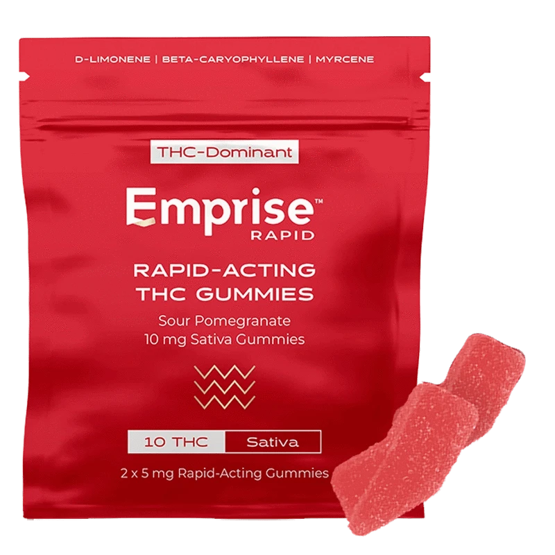 Emprise Rapid - Sour Pomegranate 10 mg THC Gummies (SATIVA)