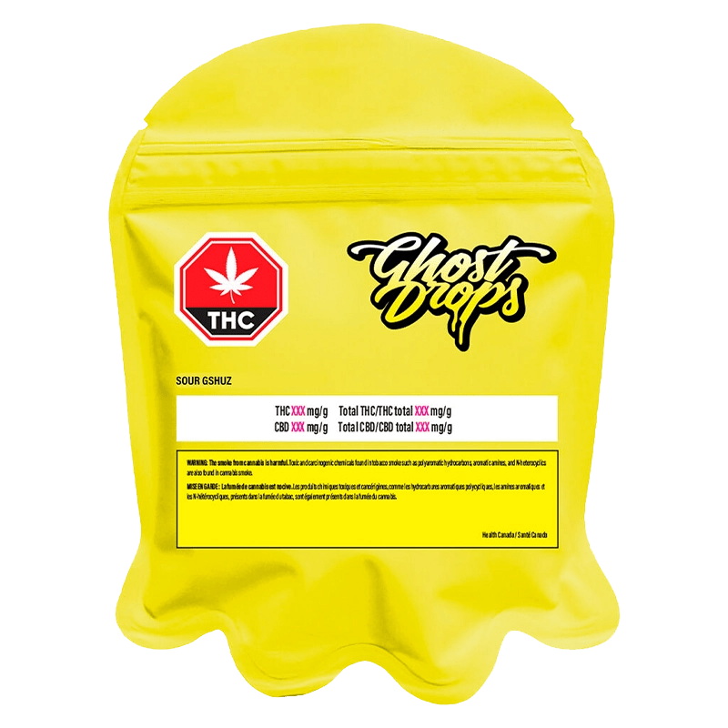 Ghost Drops - Sour Gshuz Ghost (Strawberry) Gummies (HYBRID) - Image 3