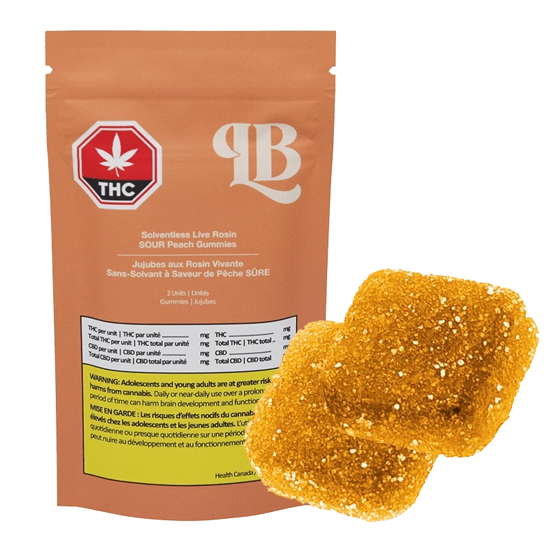 La Boca - Solventless Live Rosin Sour Peach Gummies (HYBRID)