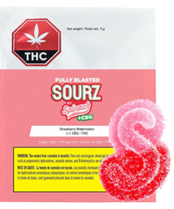 Spinach Sourz - Fully Blasted Strawberry Watermelon CBG:THC Gummies (SATIVA)