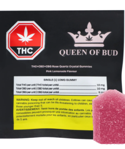 Queen Of Bud - THC+CBD+CBG Rose Quartz Crystal Pink Lemonade Gummies
