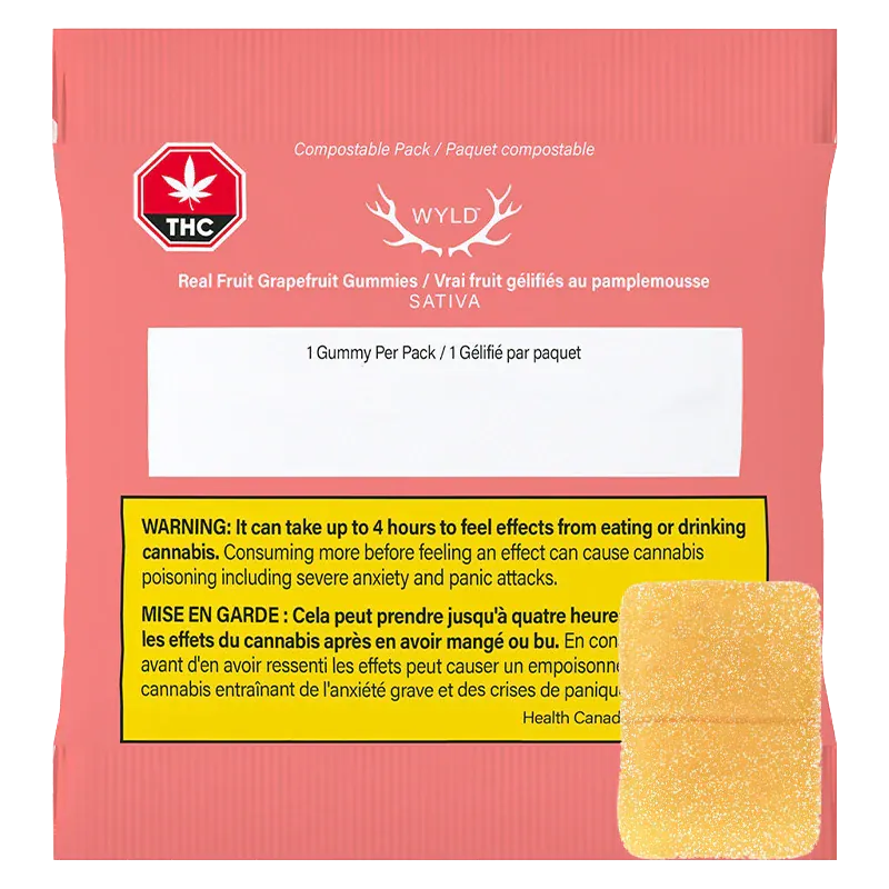 Wyld - Real Fruit Grapefruit Gummies (SATIVA)