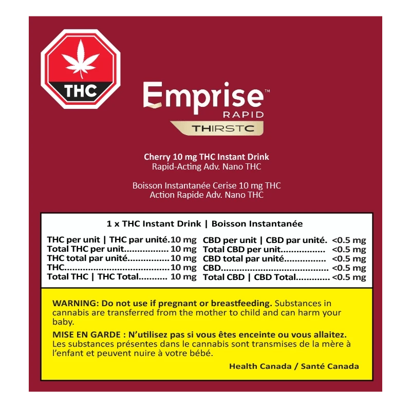 Emprise Rapid - Cherry 10 THC Instant Drink (HYBRID) - Image 3