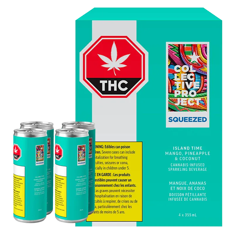 Collective Project - Island Time Mango Pineapple & Coconut Sparkling Juice 4 Pack
