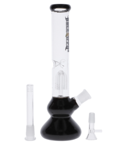 Dopezilla - Dopezilla Double Bell Bottom Water Pipe - Black - 12in.