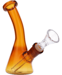 Alternative view of Valiant - Everyday Essentials Bent Neck Beaker Bong - Amber - 5in.