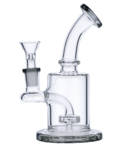 Alternative view of Valiant - Valiant Bent Neck Water Pipe w/ Matrix Perc - Transparent Black - 6in.
