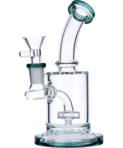 Valiant - Valiant Bent Neck Water Pipe w/ Matrix Perc - Teal - 6in.