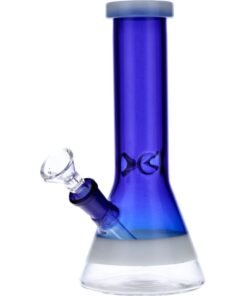 Valiant - Valiant Beaker Water Pipe w/ White Rings - Blue - 8in.