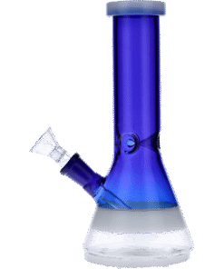 Alternative view of Valiant - Valiant Beaker Water Pipe w/ White Rings - Blue - 8in.