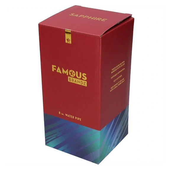 Famous Design - Famous Design Gold Beaker Water Pipe - Gold Fume - 8in. - Image 4