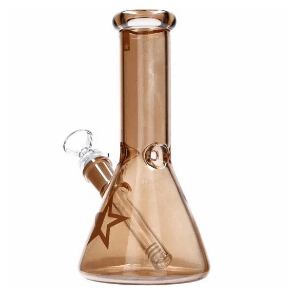 Famous Design - Famous Design Gold Beaker Water Pipe - Gold Fume - 8in. - Image 2