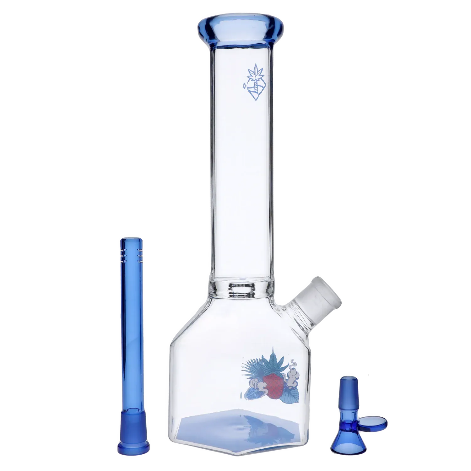 Cabana Cannabis Co. - Cabana Cannabis Co. Pineapple Water Pipe Light Blue - 12in - Image 3